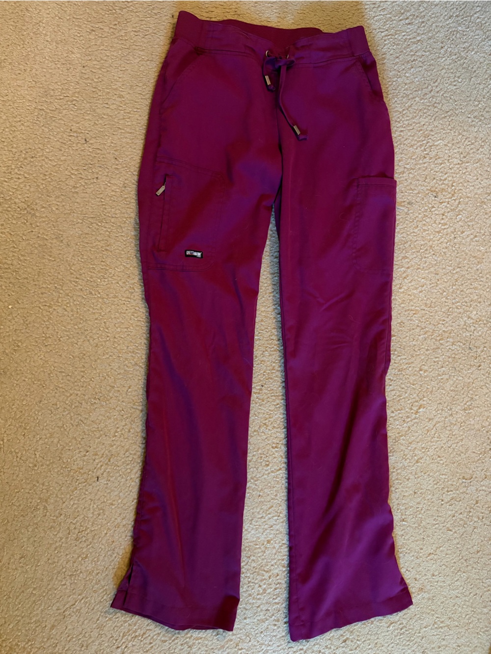 Grey's Anatomy maroon Scrub pants